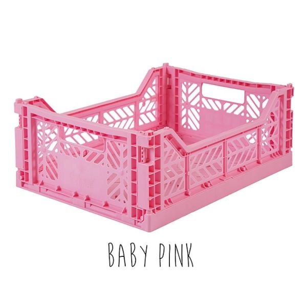 Storage . Folding Crate - Midi / Buy 5 Get 1 Free - Baby Pink
